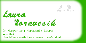 laura moravcsik business card